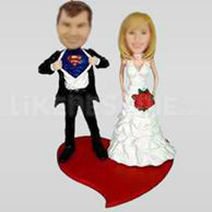 Wedding cake topper bobblehead-10701