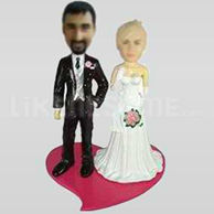 Wedding cake topper bobble heads-10702