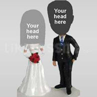 Make wedding bobblehead  cake-10706