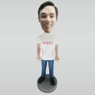 Personalized custom casual man bobbleheads