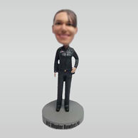 Custom female Police bobble heads