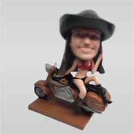 Custom girl and Motorcycle bobbleheads