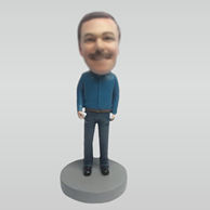 Custom work bobbleheads in office man bobble heads