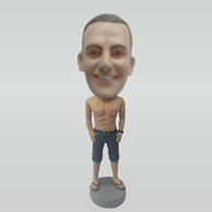 Custom jean shorts bobbleheads