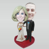 Personalized custom wedding cake bobbleheads