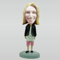 Custom casual female bobble heads