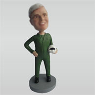 Custom Green overalls bobbleheads