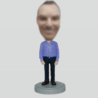 Personalized custom Purple shirt bobbleheads