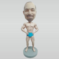 Personalized custom strong man bobblehead doll