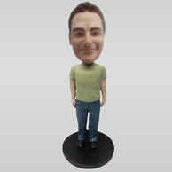 Personalized custom black shoes bobblehead