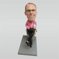 Custom pink shirt bobbleheads