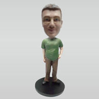 Personalized custom casual Dad bobble heads