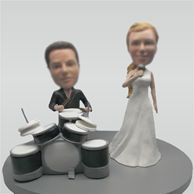 Custom music wedding bobbleheads