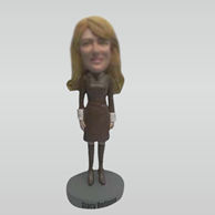 Custom fashion woman bobbleheads