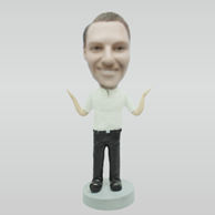 Personalized custom casual man bobble head