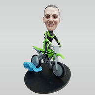 Personalized custom Bike Racer bobble heads