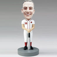 Personalized custom male baseball bobbleheads