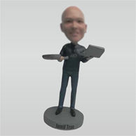 Custom man and computer bobbleheads