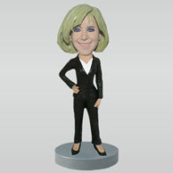 Custom Black heeled bobbleheads