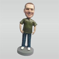 Custom jeans bobble heads