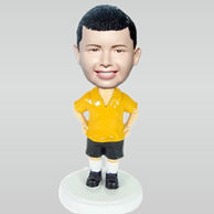 Custom yellow tshirt boy bobbleheads