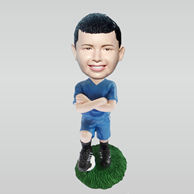 Personalized custom football player bobblehead