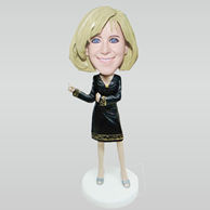 Personalized custom fashion lady bobble heads