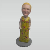 Custom Flower skirt bobbleheads