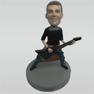 Custom man and bass bobbleheads