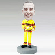 Custom firefighter bobble heads