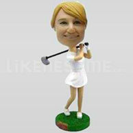 Custom Bobblehead Golf Woman Driving-10854