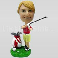 Custom Bobblehead Golfer 3-10855