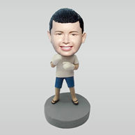 Personalized custom cute boy bobbleheads