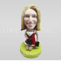 Custom Bobblehead Cheerleader Kneeling-10864