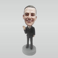 Personalized custom bobbleheads of say hi