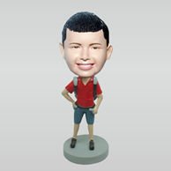 Custom Go hiking bobbleheads