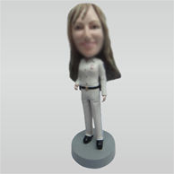 Custom female pollice bobblehead