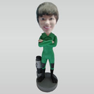 Personalized custom Female diver bobbleheads