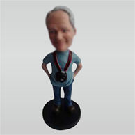 Custom Dad and Cameras bobbleheads