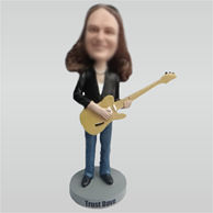 Custom female and guitar bobbleheads