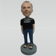 Custom Slippers man bobbleheads