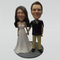 Custom wedding bobble head doll