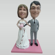 Custom sweet wedding bobbleheads