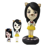 Personalized Custom Female  Cartoon Bobbleheads