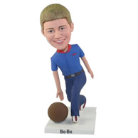 Custom basketball player in handsome suit bobble heads