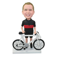 Custom bobble heads with bicycle
