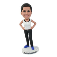 Custom women in tank top bobble heads