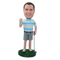 Custom golfer winner bobble heads