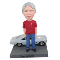 Custom CEO with white rich car bobble heads