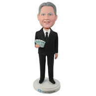 Custom CEO with money in hands bobble heads